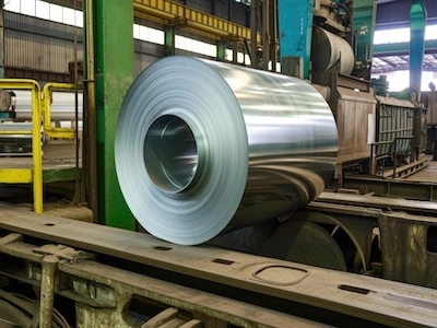 Bobina de acero laminado. Plancha de acero laminado enrollada.